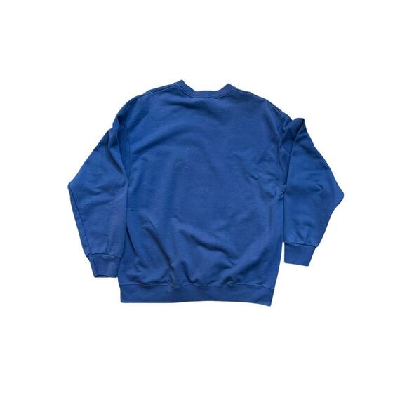 Vintage Fruit of the Loom Men's Blue Broadway Crew Neck Sweatshirt Size L - Picture 4 of 4